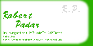 robert padar business card